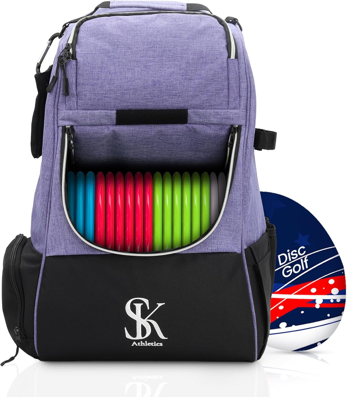Disc Golf Backpack with Stand-Up Design and Pockets U10208