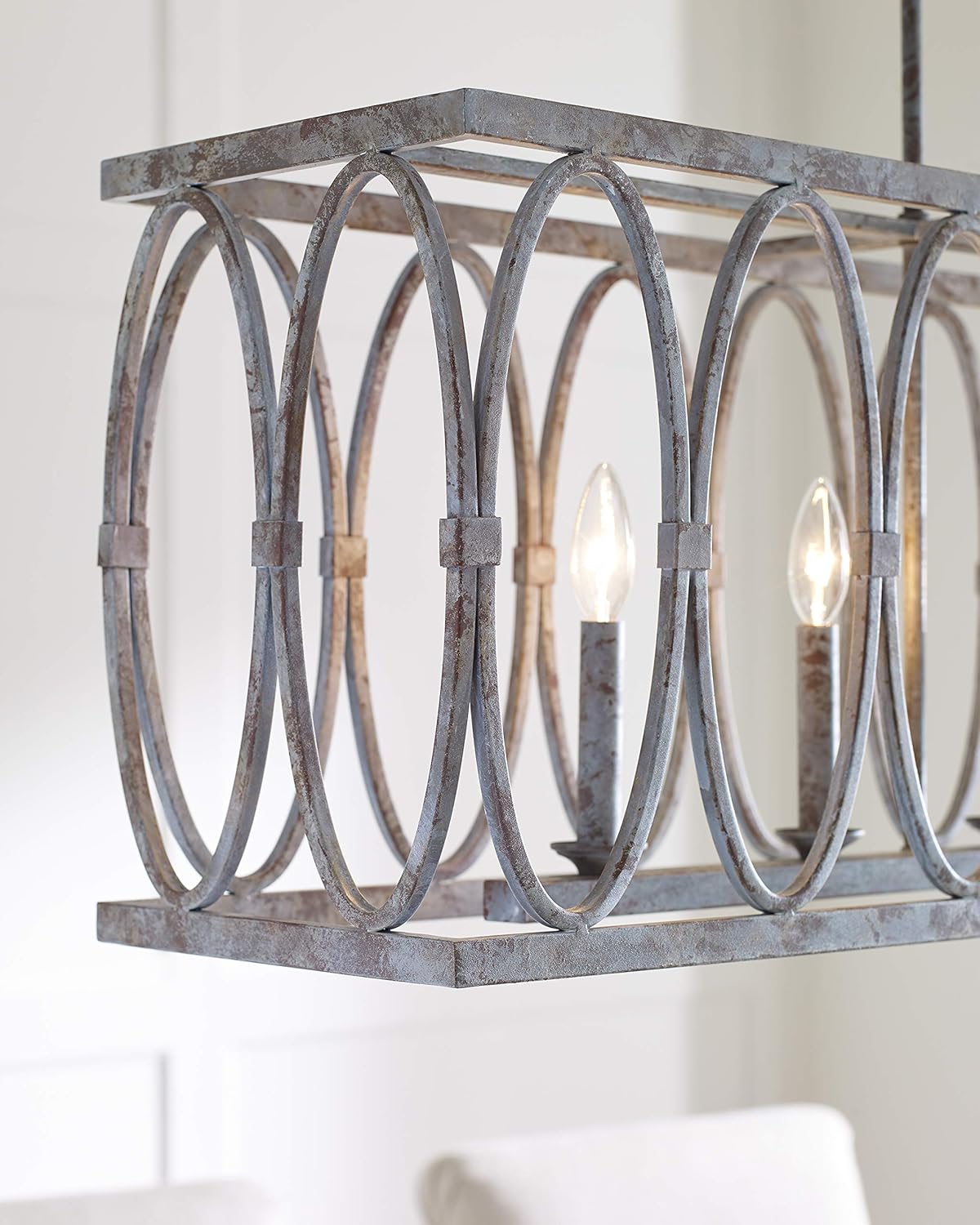 5-Light Outdoor Candle Drum Chandelier O82035