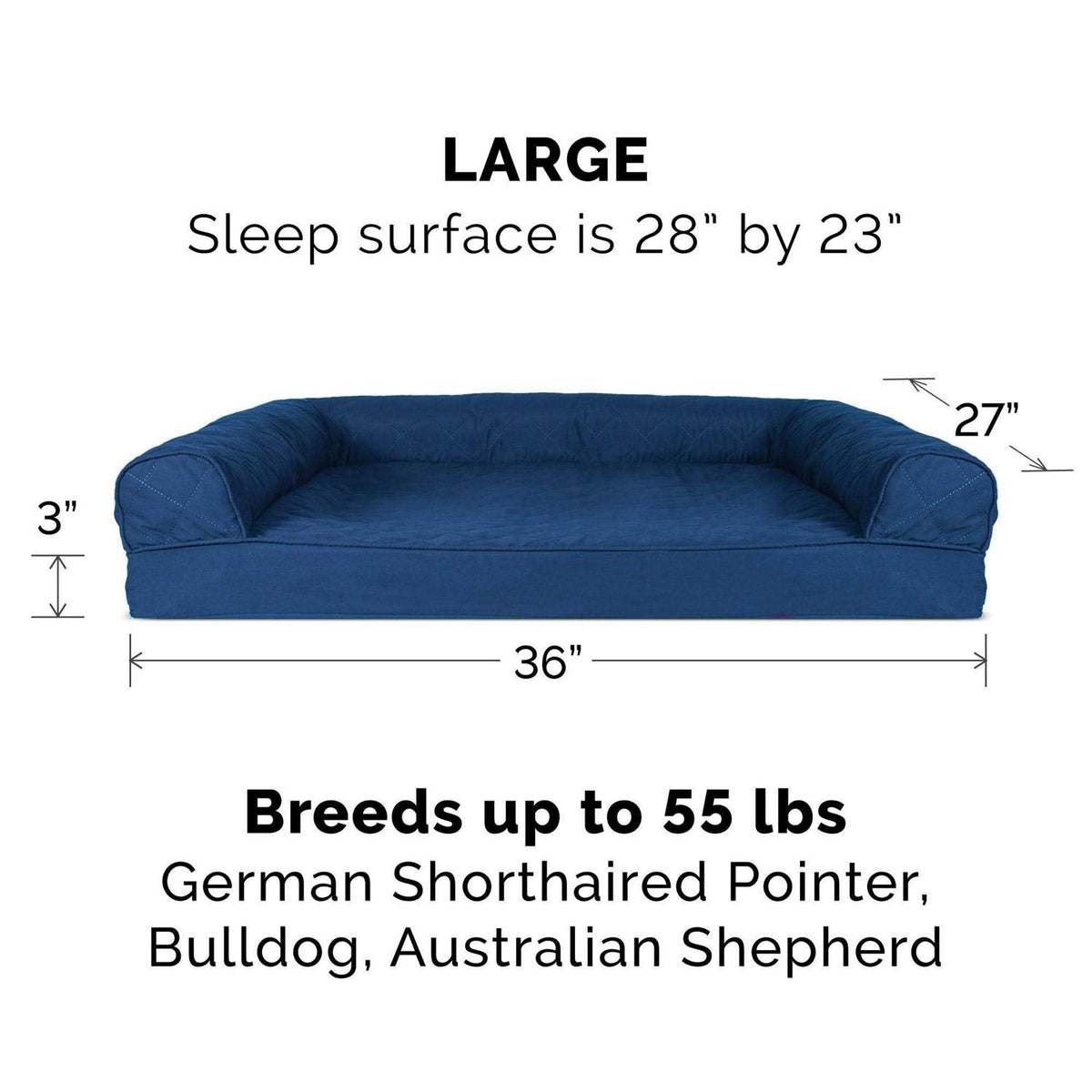 Quilted Sofa Dog Bed D676