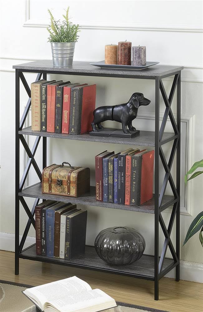 Weathered Gray 4 Tier Bookcase D88147