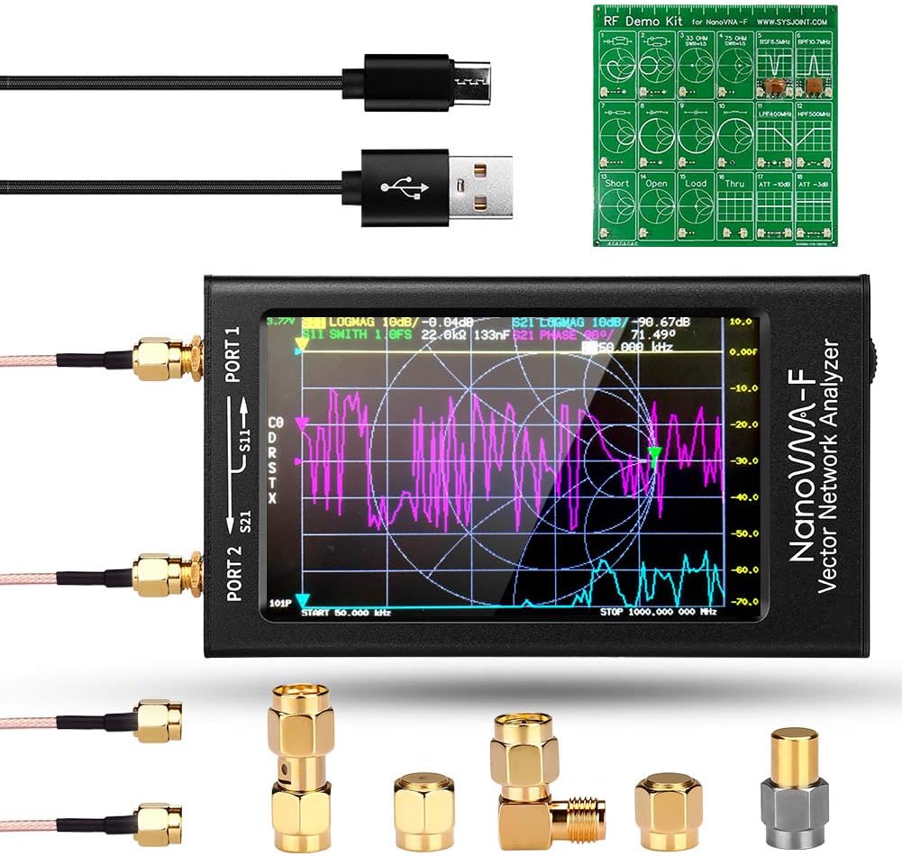 Vector Network Antenna Analyzer, 50KHz-1000MHz, 4.3 inch IPS LCD, Portable Handheld with Metal Case Q190430