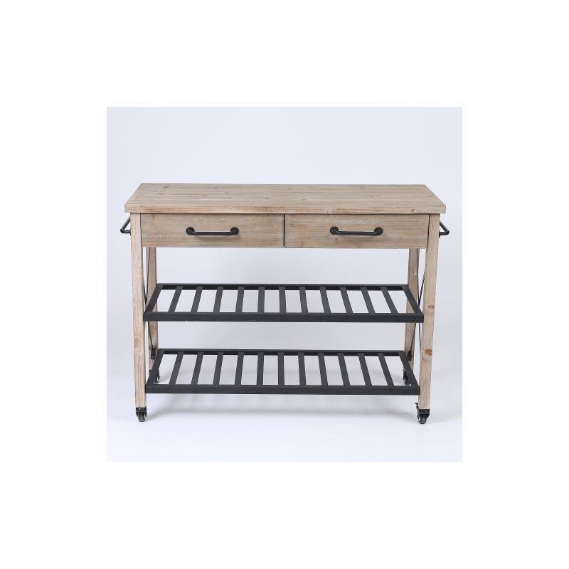 2-Drawer Kitchen Cart in Natural Q280464