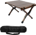 Portable Folding Wooden Camping Table with Carry Bag J5096