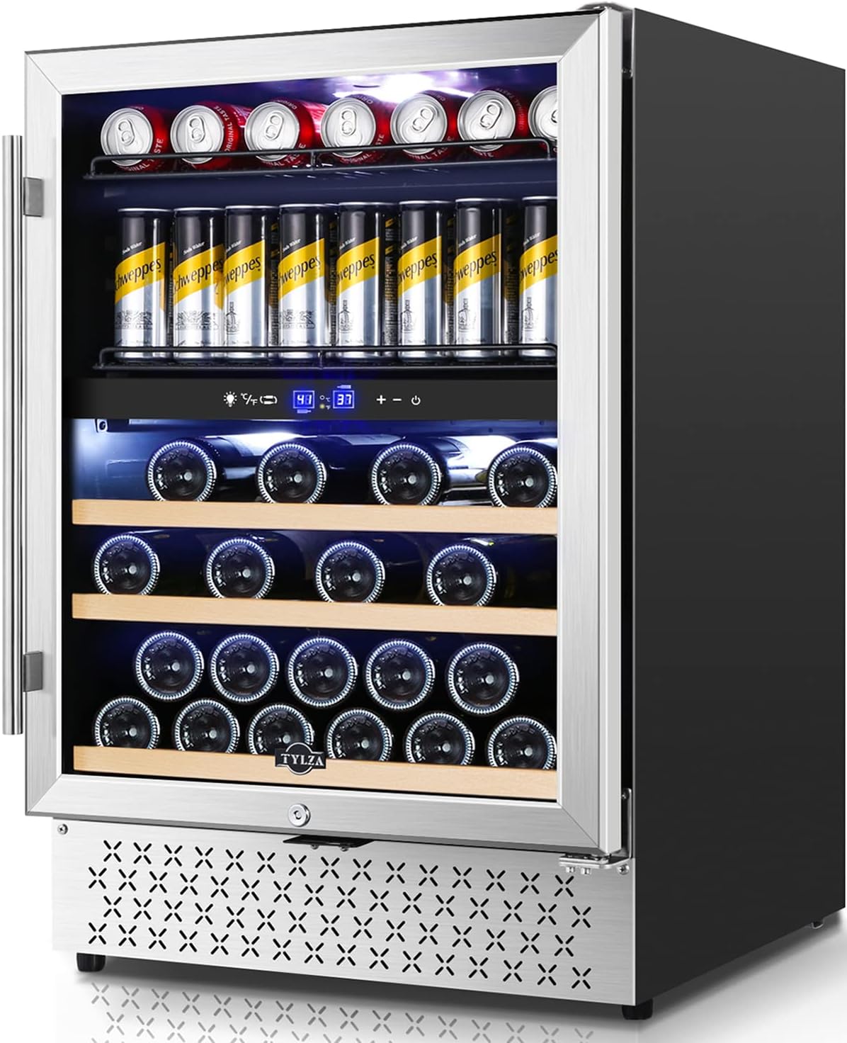 Stainless Steel 24 Inch Under Counter Beverage Refrigerator W6127