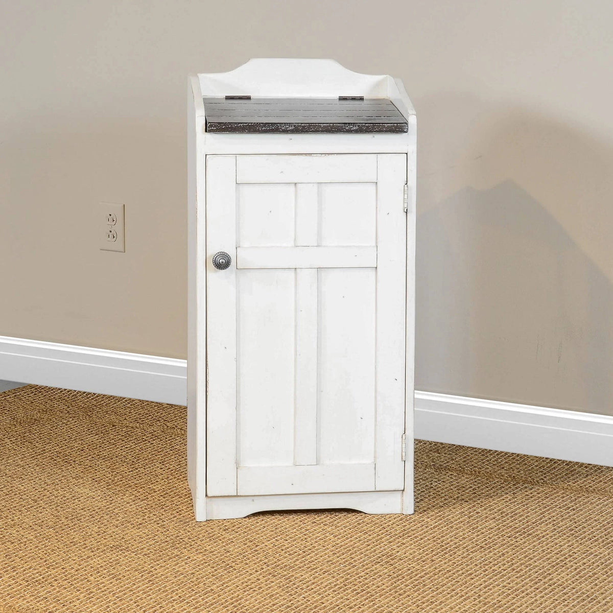White Rectangular Trash Box F287