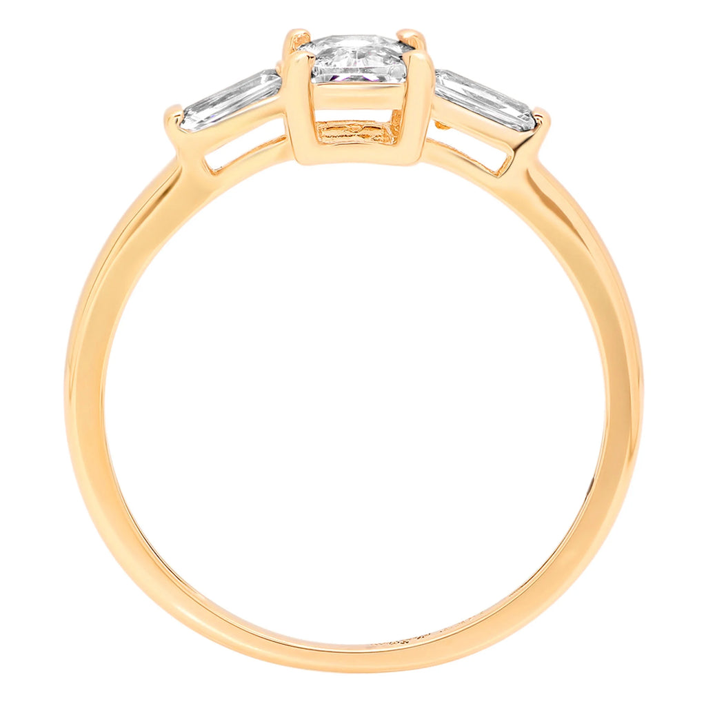 18K Yellow Gold Three-Stone Diamond Engagement Ring N85297