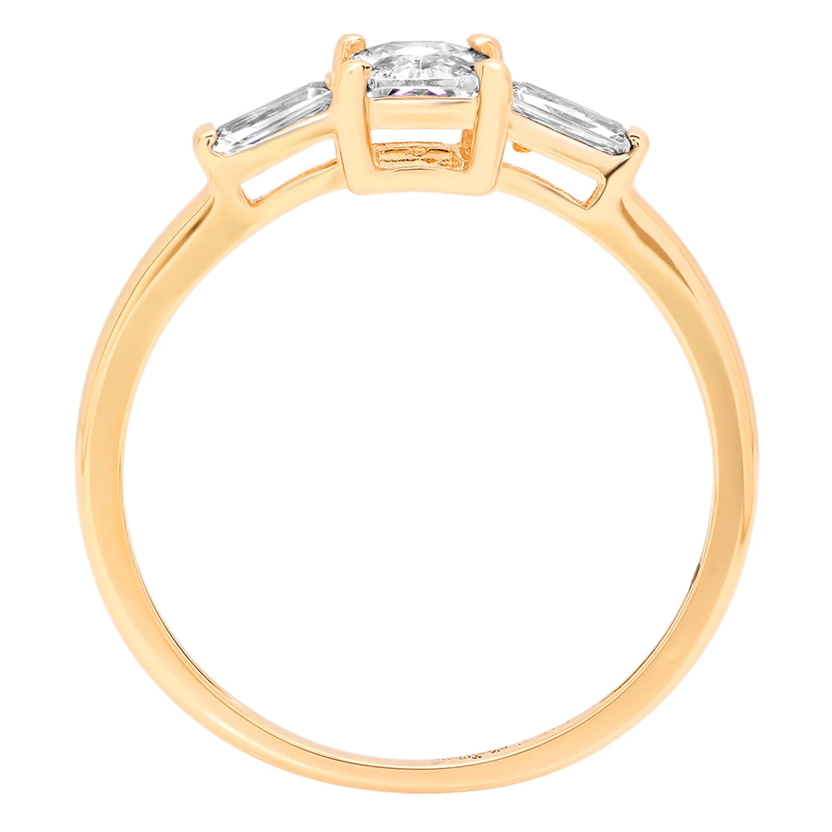 18K Yellow Gold Three-Stone Diamond Engagement Ring N85297