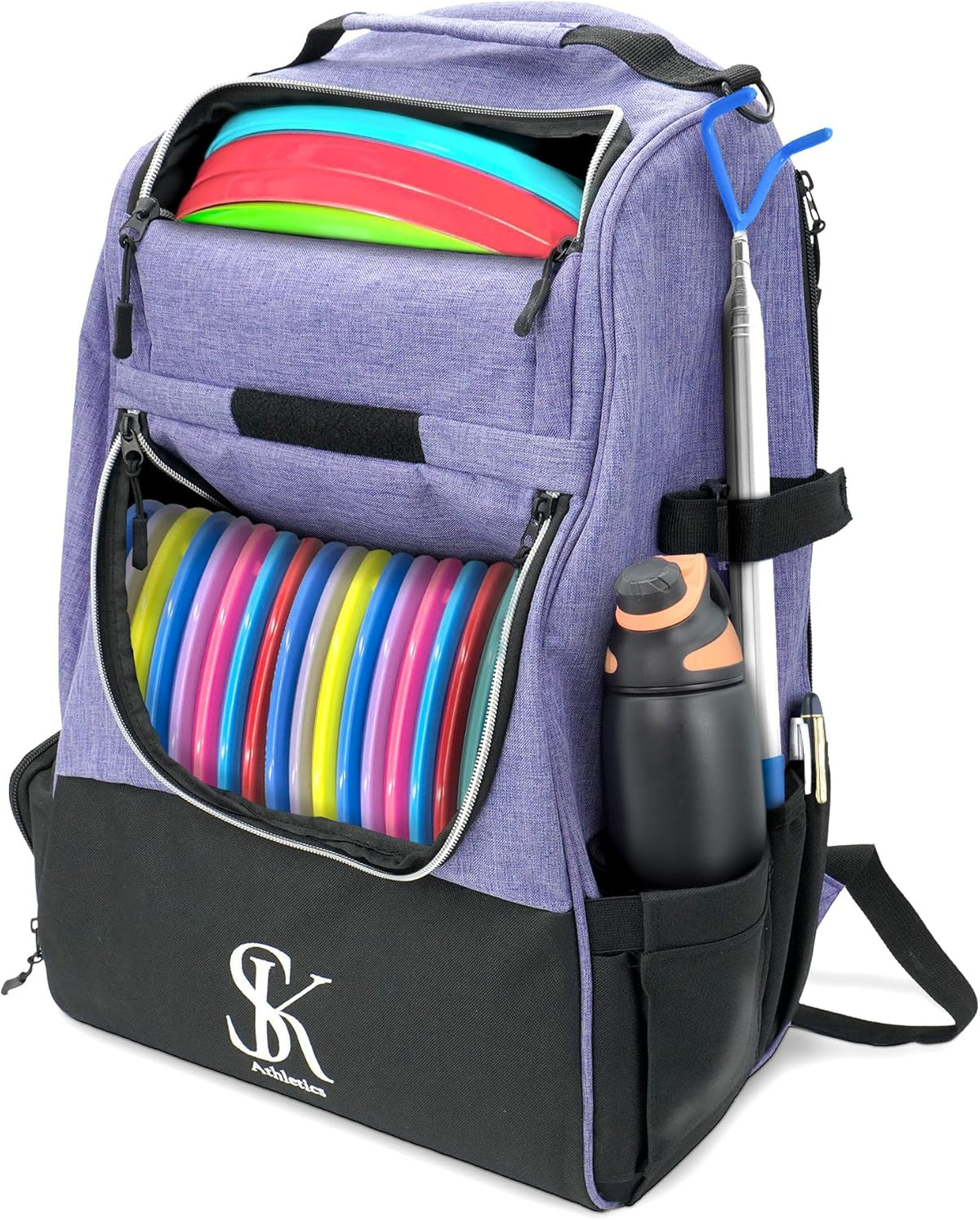 Disc Golf Backpack with Stand-Up Design and Pockets U10208