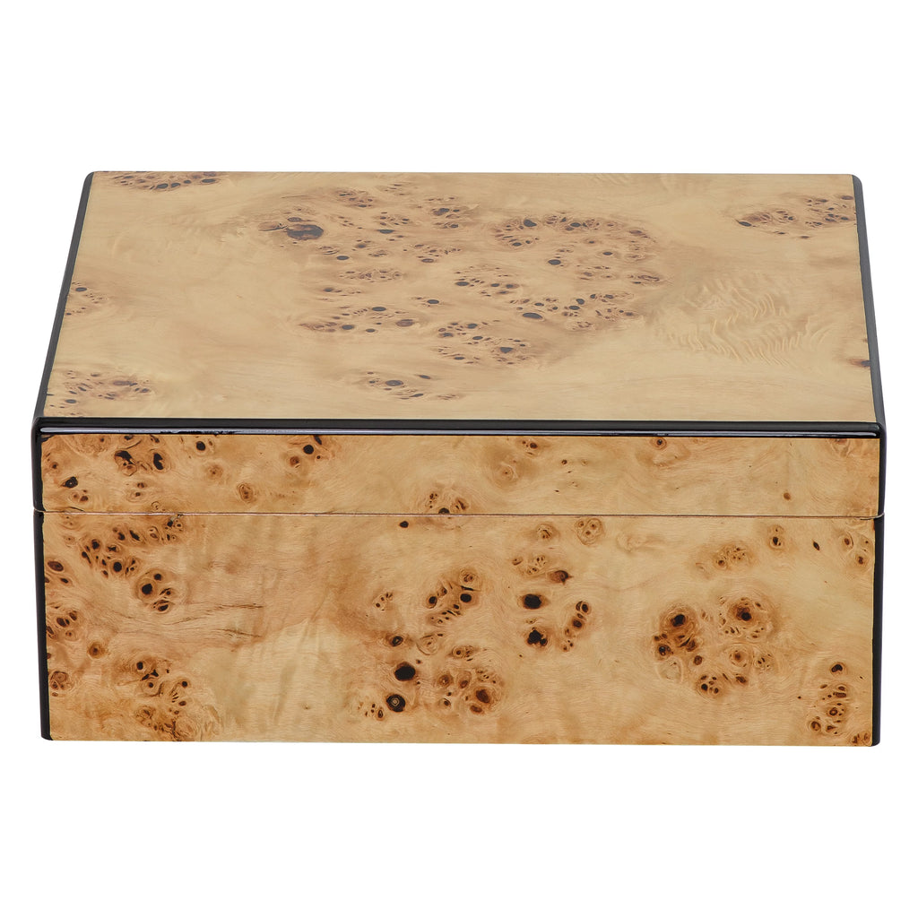 Desktop Cigar Humidor with Hygrometer and Humidifier, Spanish Cedar Lined U8789