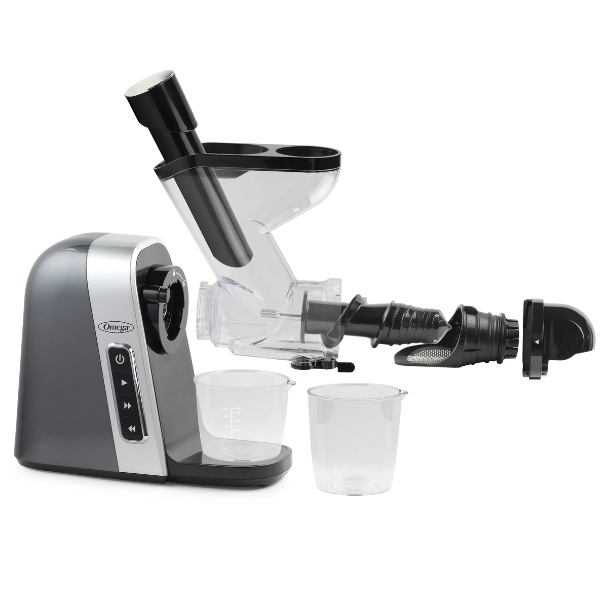 Gray Slow Masticating Juicer with Wide Mouth Chute Y78858