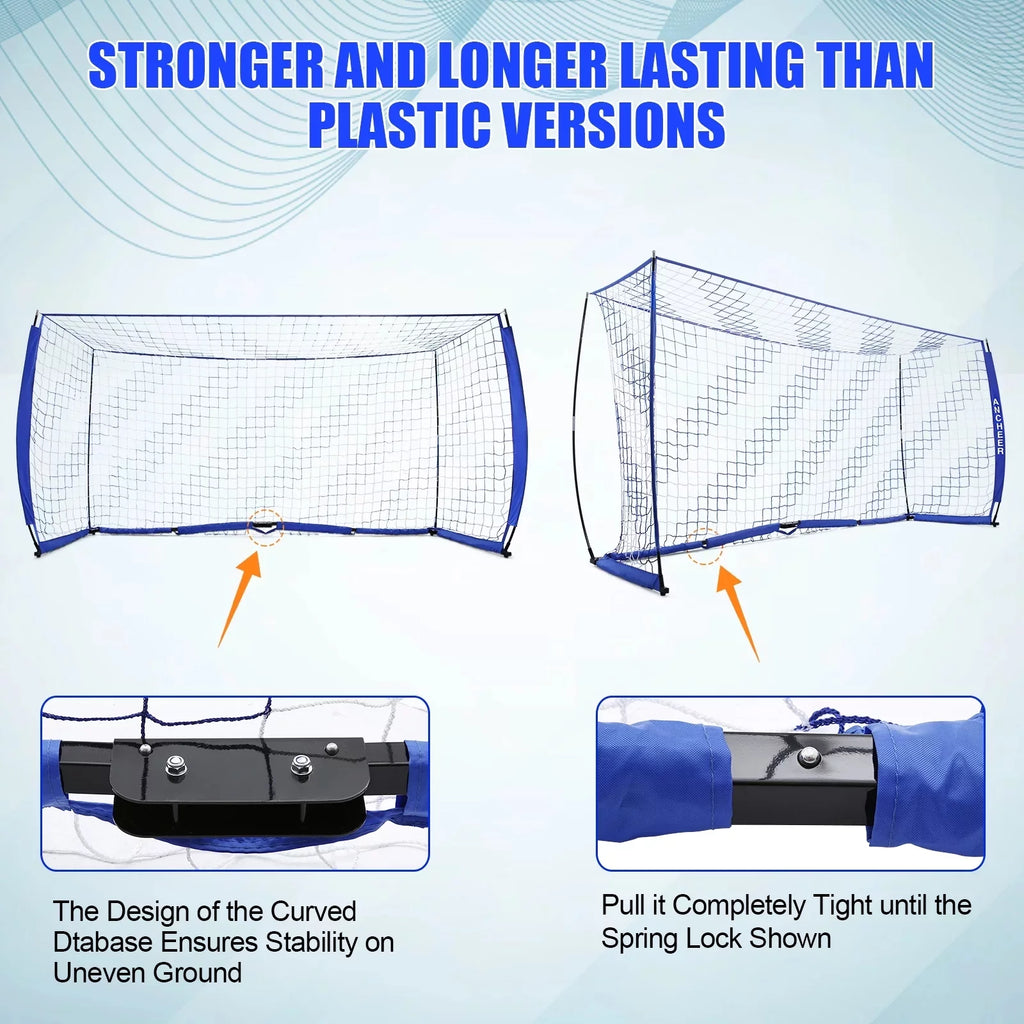Blue 12 ft x 6 ft Portable Soccer Goal E146
