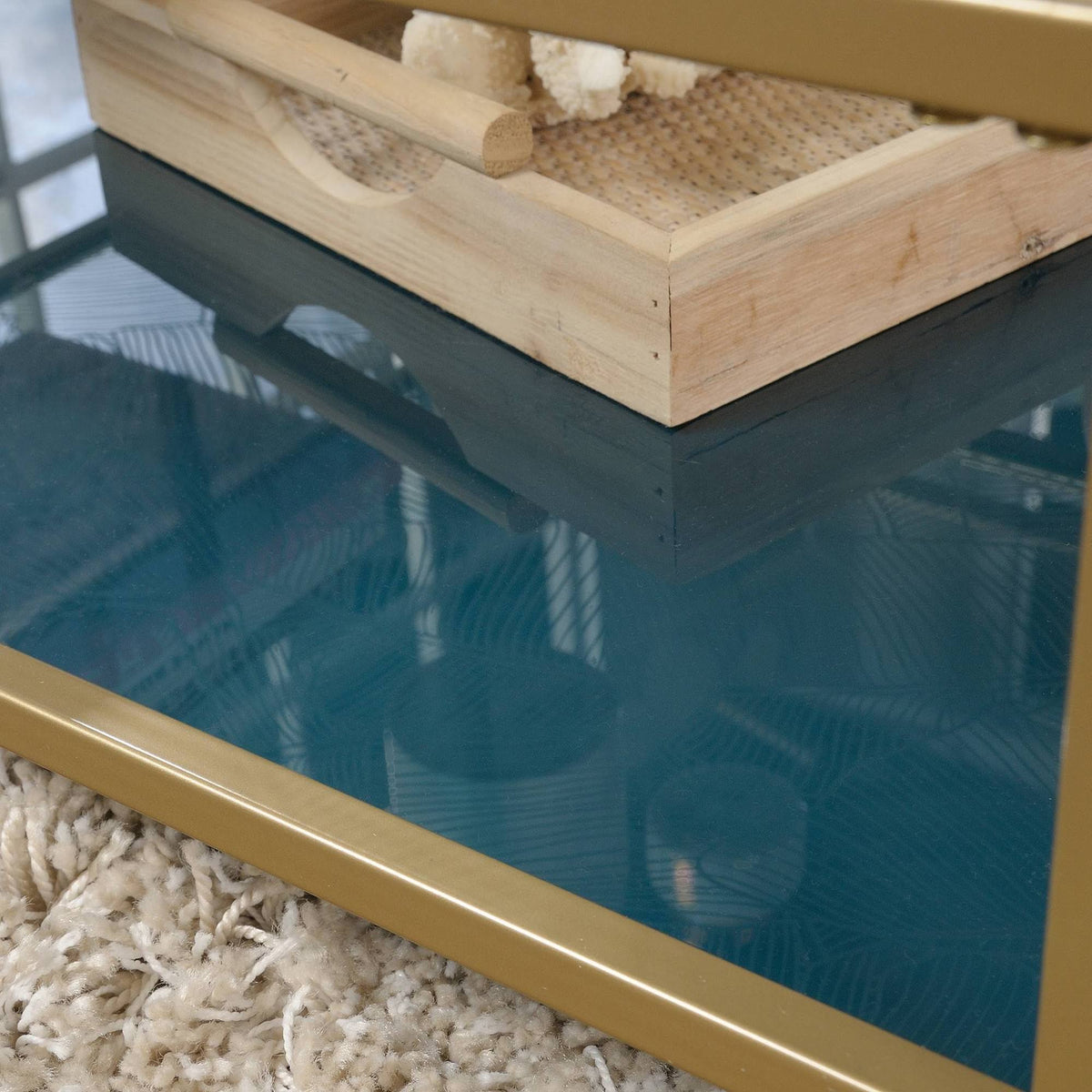 Coral Cape Coffee Table Satin Gold K84256
