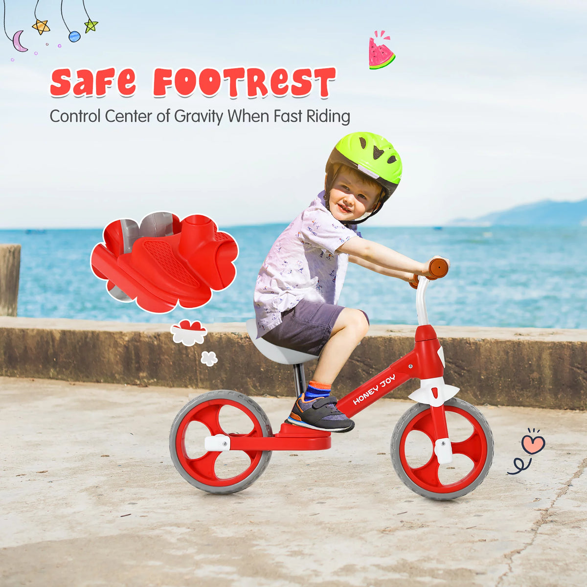 Kids Balance Bike with Feetrests J26361