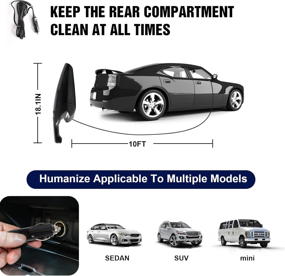 7500Pa Portable Handheld Car Vacuum T77104