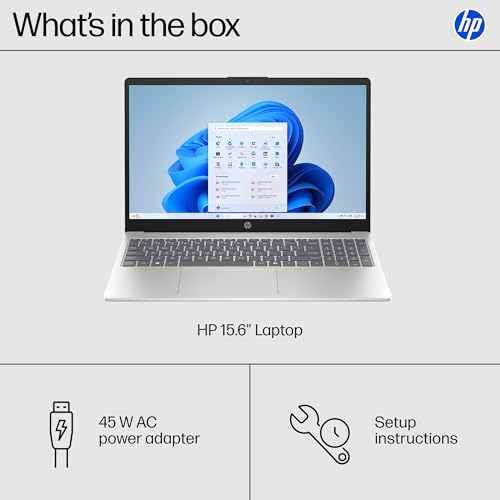 15.6 inch Laptop, HD Touchscreen Display, AMD Ryzen 3 7320U, 8 GB RAM, 256 GB SSD, AMD Radeon Graphics, Windows 11 Home, Natural Silver A359763