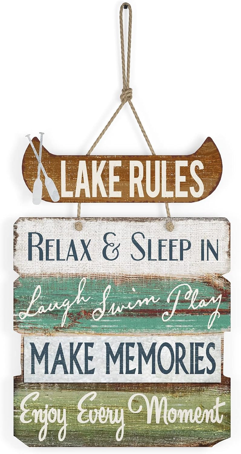 14" x 21" Rustic Lake Sign R290163