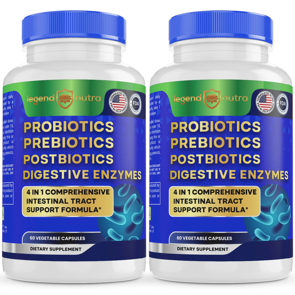 120 Ct Probiotics Prebiotics Postbiotics Digestive Enzymes G468