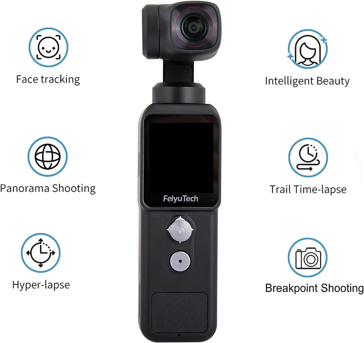 Wearable Action Camera 3-axis Stabilizer Gimbal 4K Video 130° Wide Angle J573