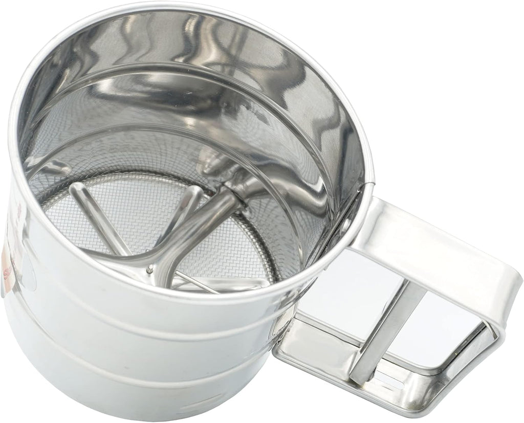 Stainless Steel Rotary Hand Crank Flour Sifter L47849
