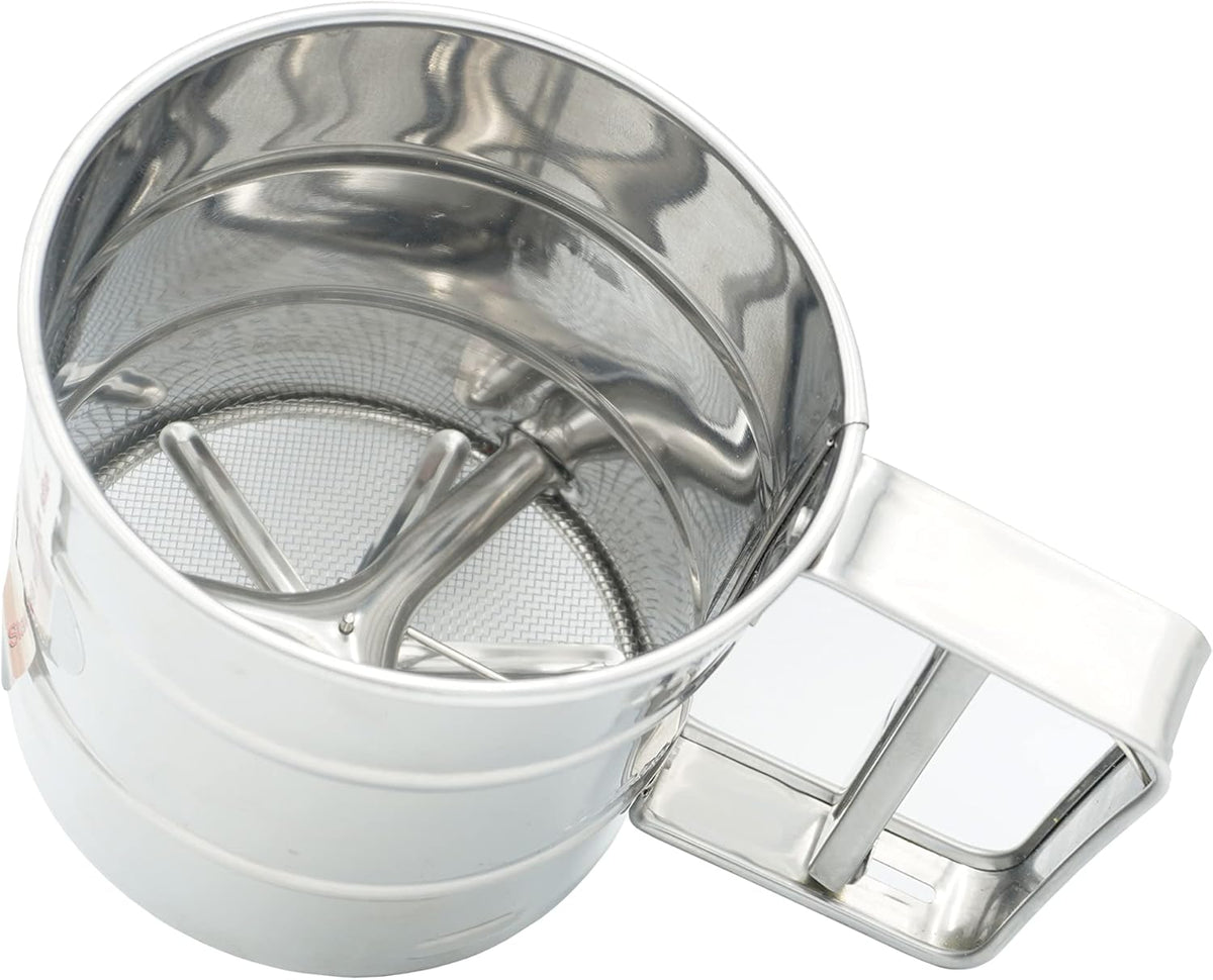 Stainless Steel Rotary Hand Crank Flour Sifter L47849