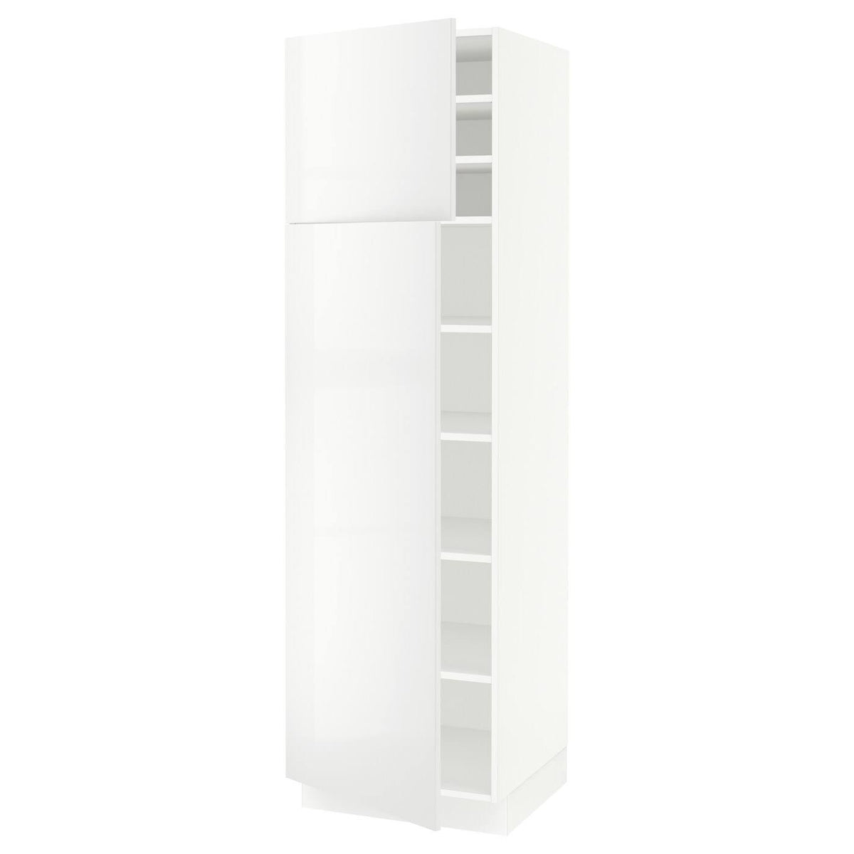 White High Cabinet with Shelves and 2 Doors A2412