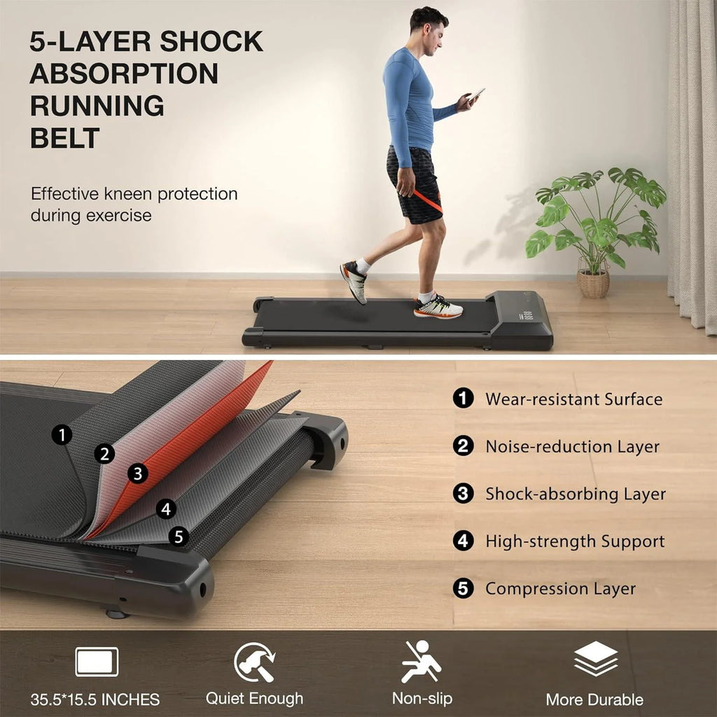 Under Desk Treadmill 2 in 1 Walking Pad 2.5HP H48467