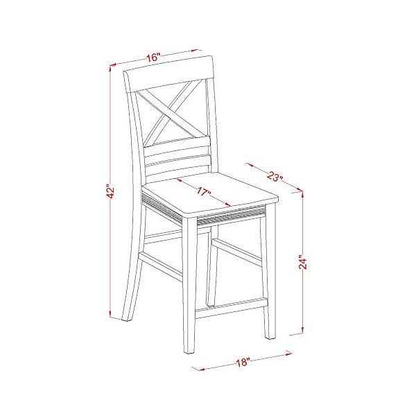 Black Cherry Counter Height Stools Set of 2 F3148