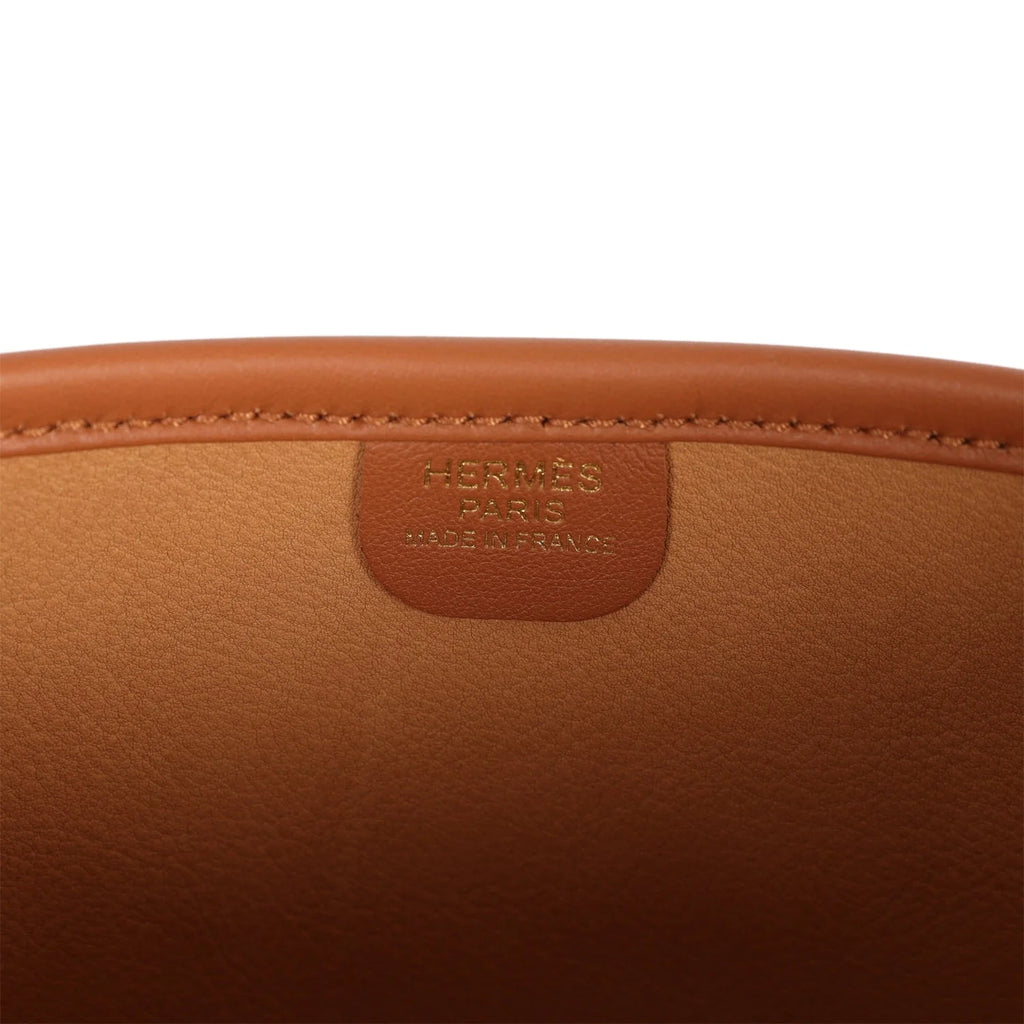 Gold Leather Crossbody Bag I18781
