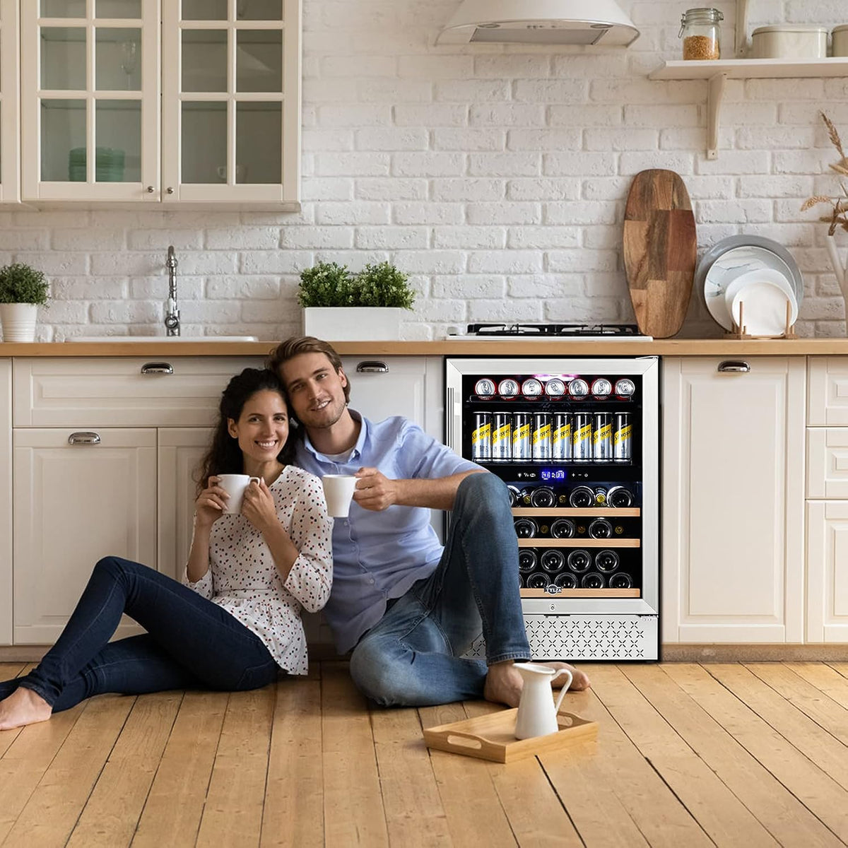 Stainless Steel 24 Inch Under Counter Beverage Refrigerator W6127