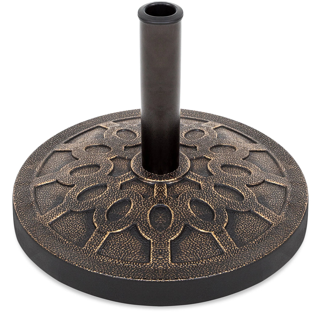 18in Round Heavy-Duty Steel Patio Umbrella Base Stand B943