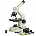 All-Metal All Optical Glass Lens Student Biological Field Microscope with LED Light H7057