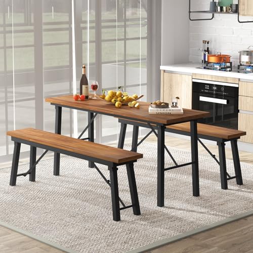 Foldable 59 Inches Narrow Outdoor Dining Table with Acacia Wood Top D284