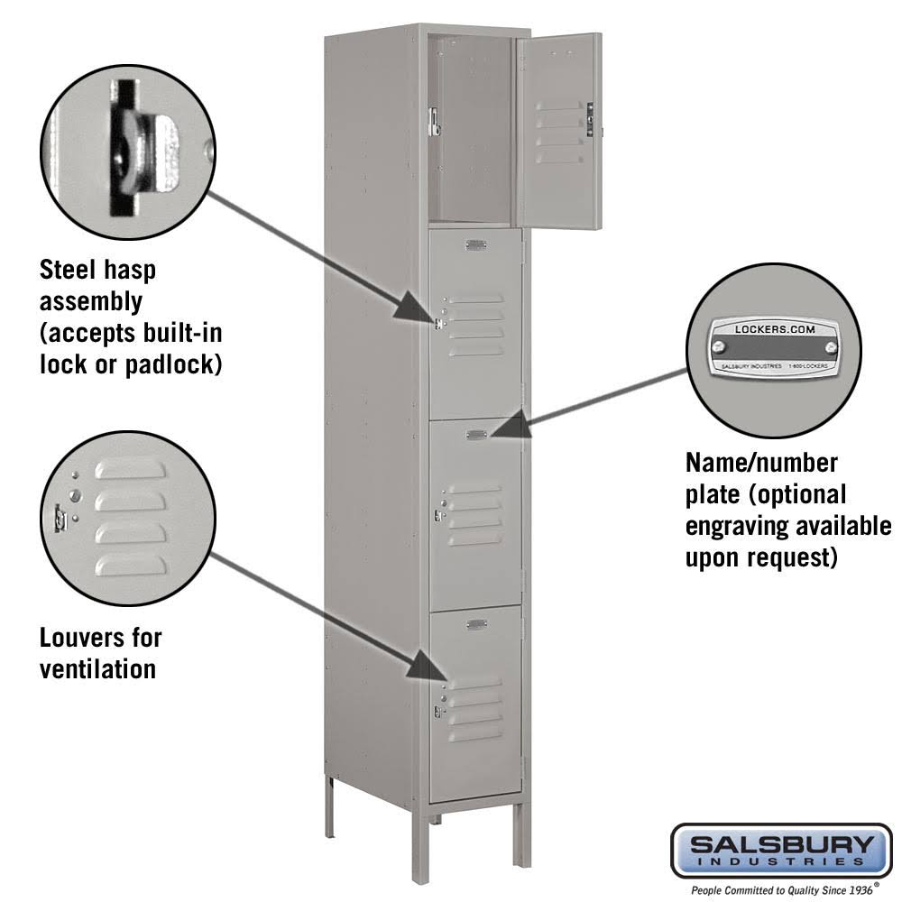 Four Tier Metal Locker V934