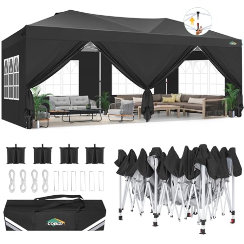 10x20 Pop Up Canopy Tent with 6 Sidewalls White O30620