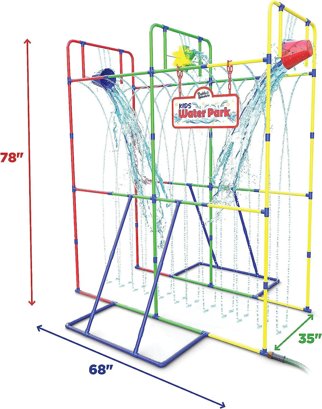 Waterpark Sprinkler Water Toy with Dump Buckets and Splash Wheel O524