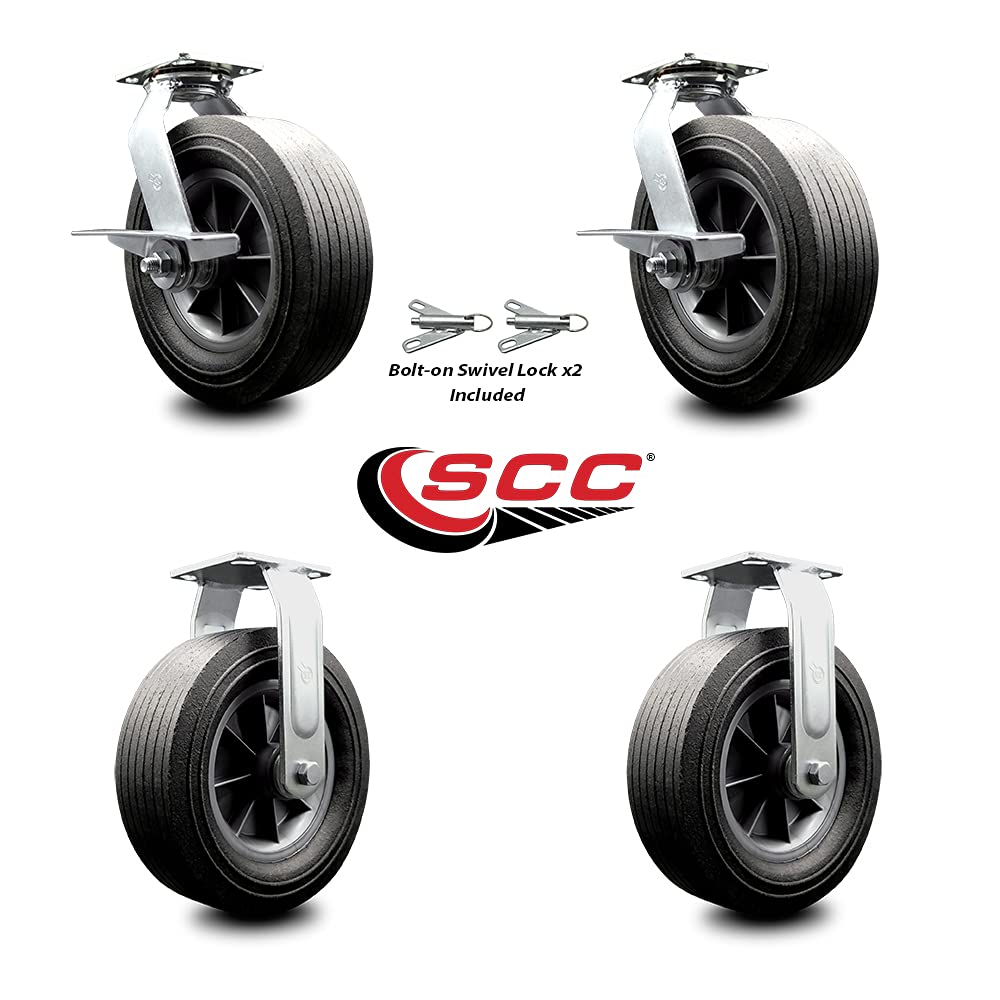 10 Inch Swivel Caster with Semi-Pneumatic Wheel P1952