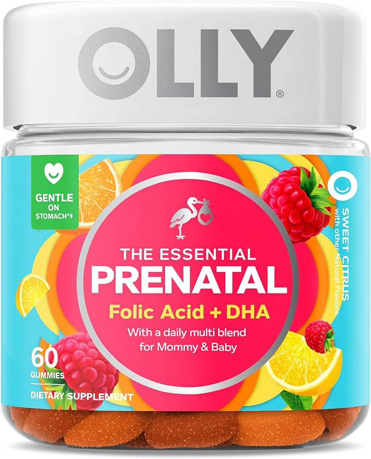 Sweet Citrus Prenatal Multivitamin Gummies, 2 Pack B722346