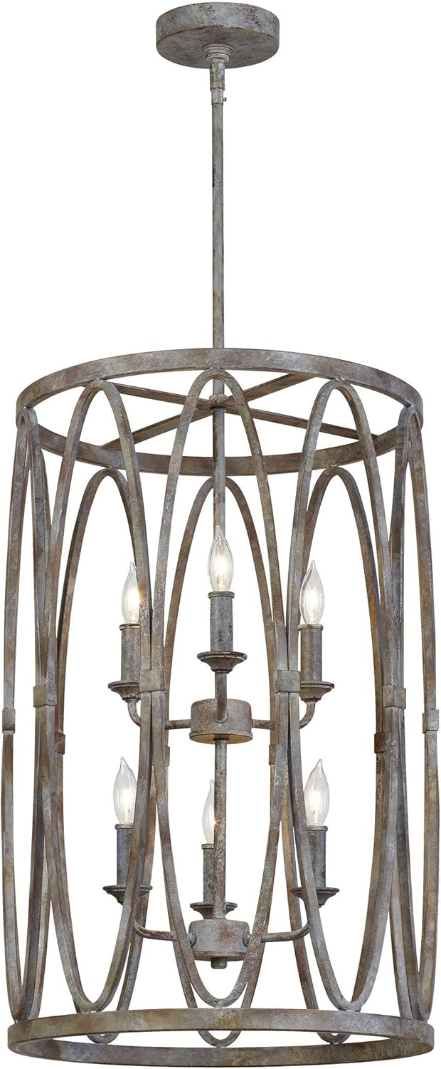 5-Light Outdoor Candle Drum Chandelier O82035