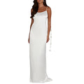 Women Backless Spaghetti Strap Maxi Dress Solid Color Bodycon Sleeveless Sling Dress L5738