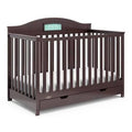 Espresso Brown Crib with Drawer and Reversible Headboard W6043