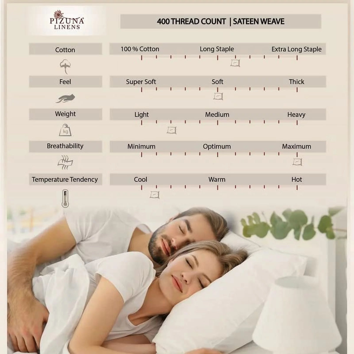 6Pc Rio Red 400 Thread Count Cotton Sateen Bed Sheets Set King R45276