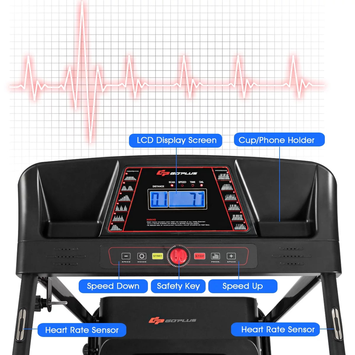 1.0HP Folding Electric Treadmill I816346