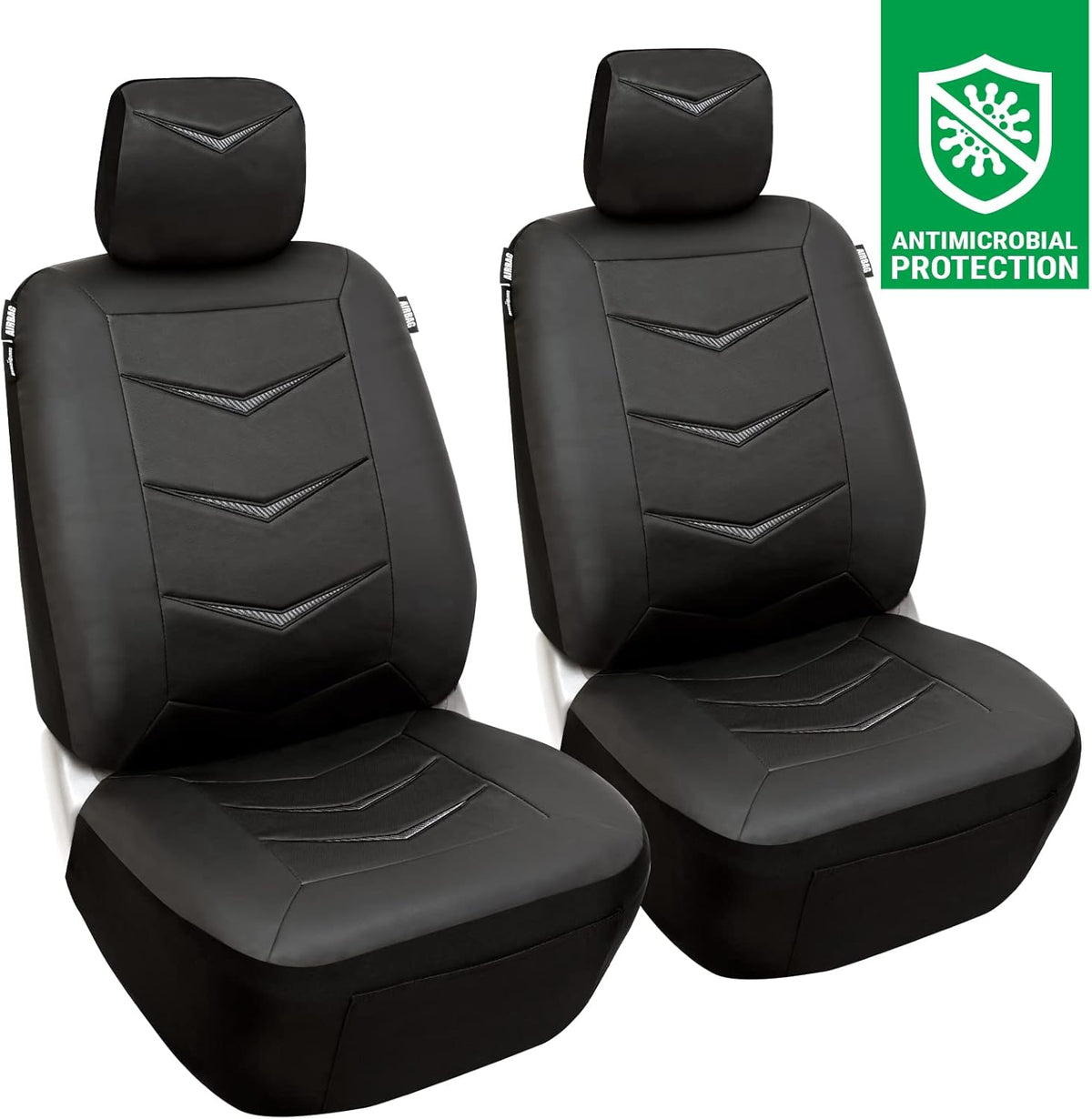 Soft Faux Leather Car Seat Cover, Universal Fit, Black A633722