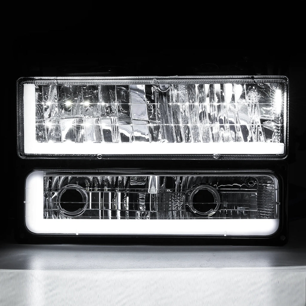 Switchback LED Tube Headlight Assembly with LED Bulbs D2556