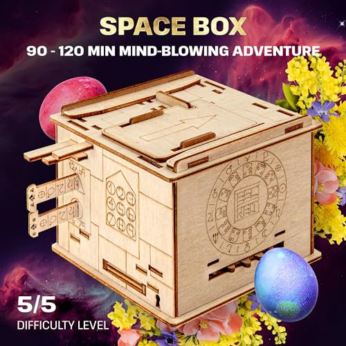 Wooden Puzzle Box with Hidden Compartment M251