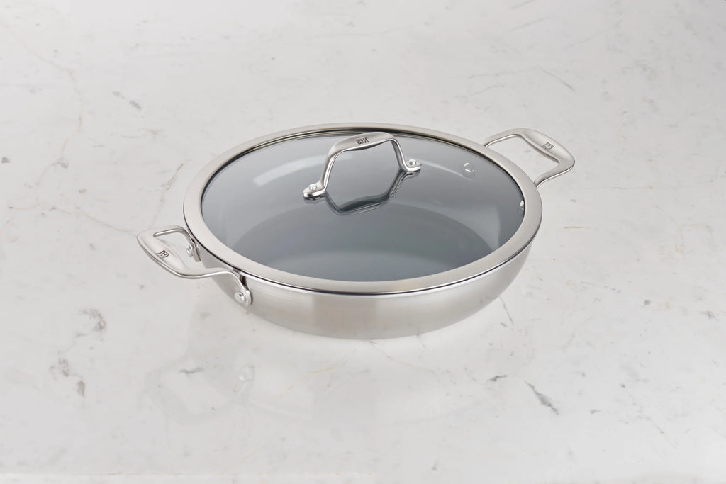 3-ply Stainless Steel Ceramic Nonstick Braiser N815420