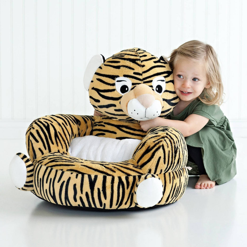 Orange Plush Tiger Character Chair E52435