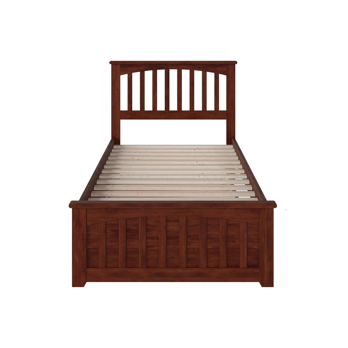 Walnut Twin Extra Long Bed with Trundle Y482300
