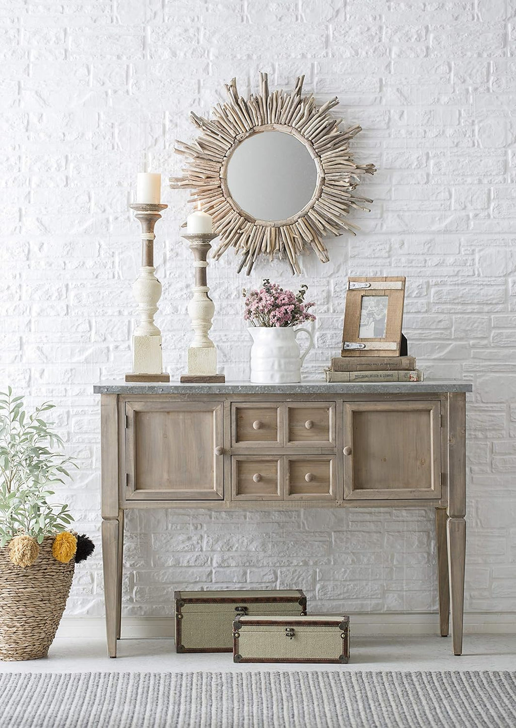 Driftwood Sunburst Mirror W440