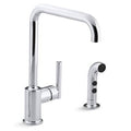 Two-Hole Kitchen Sink Faucet with Sidespray B99421